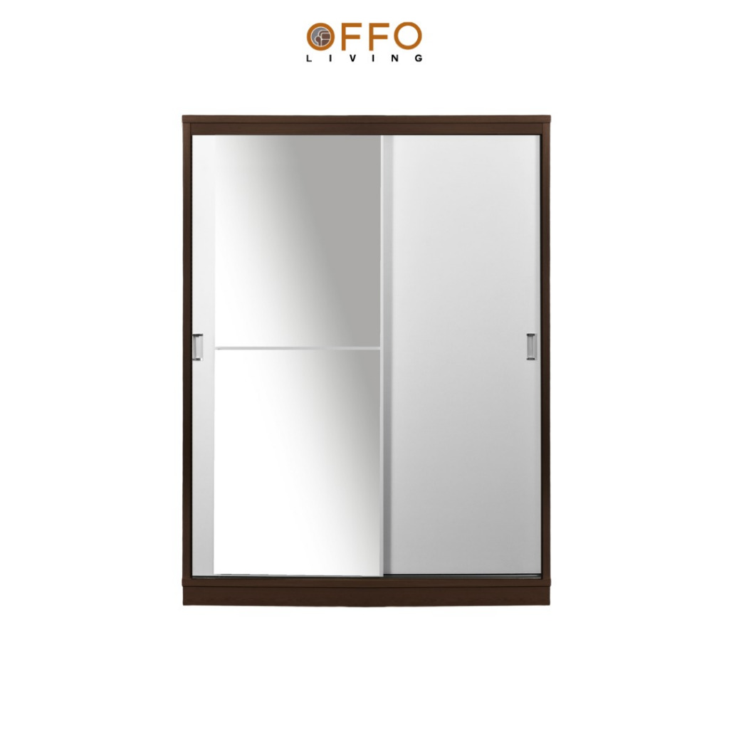 Lemari Pakaian Sliding Milano 2 Pintu Brown Teak 3