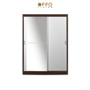 Lemari Pakaian Sliding Milano 2 Pintu Brown Teak 3