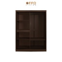 Lemari Pakaian Sliding Milano 2 Pintu Brown Teak 5