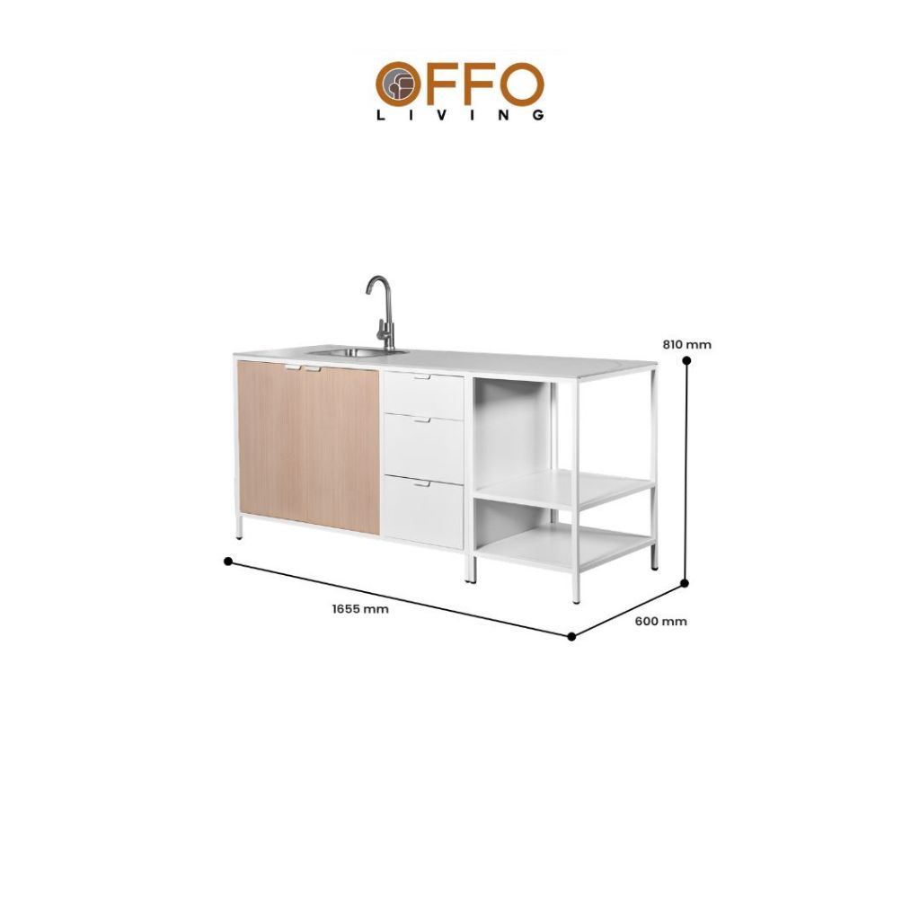Kabinet Kitchen Set Bawah Besi dengan Bak Cuci 5