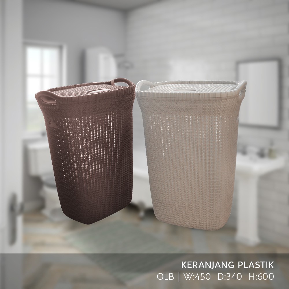 Keranjang Pakaian Kotor OLB Cokelat 2