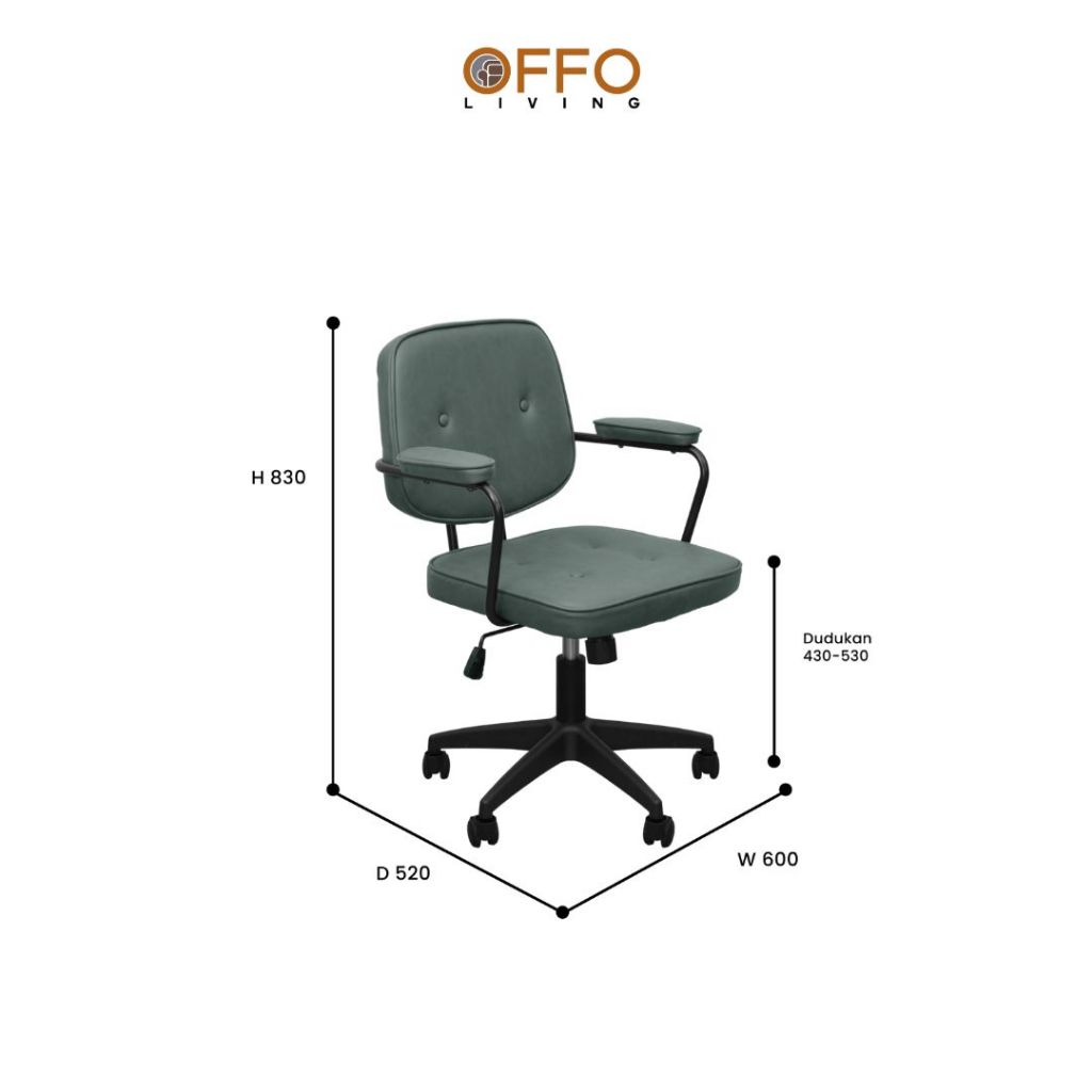 Kursi Kerja & Belajar F2 Abu-Abu Tua 5