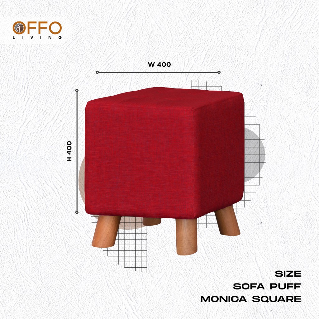 Puf Monica Kotak Krem 5