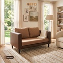 Sofa Aluna 2 Dudukan Cokelat 3