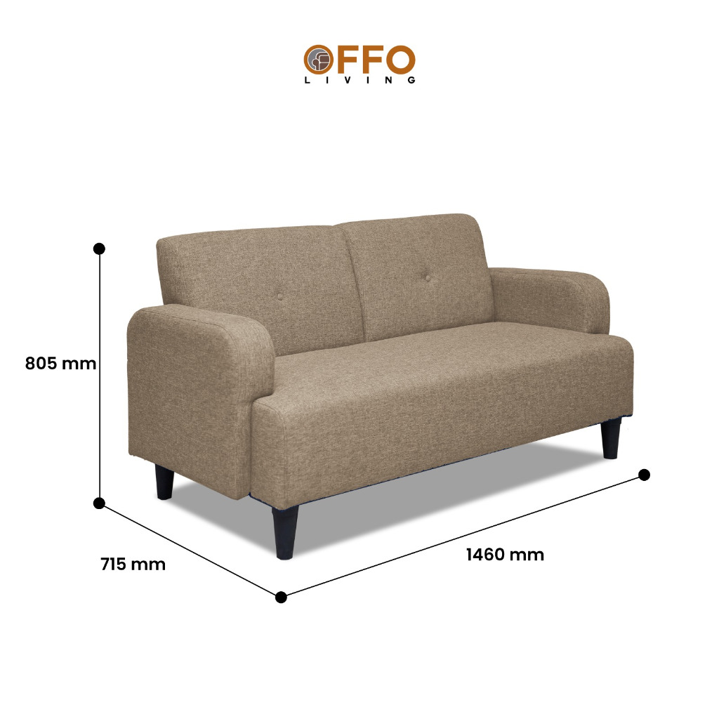 Sofa Kimmy 2 Dudukan Cokelat 4