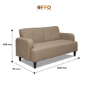Sofa Kimmy 2 Dudukan Edisi Spesial Cokelat Muda 4