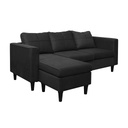 Sofa L Foshan Hitam 4