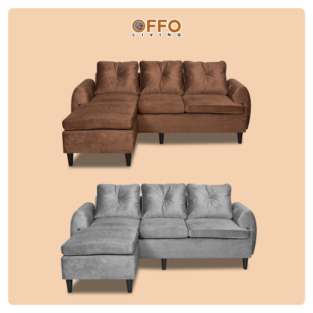 Sofa L Valerie Cokelat 4