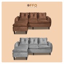 Sofa L Valerie Cokelat 4