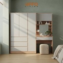 Set Lemari Pakaian & Meja Rias Emery 3 Pintu
