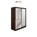 Lemari Pakaian Sliding Milano 2 Pintu Brown Teak