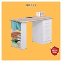 Meja Belajar Alika dengan Rak