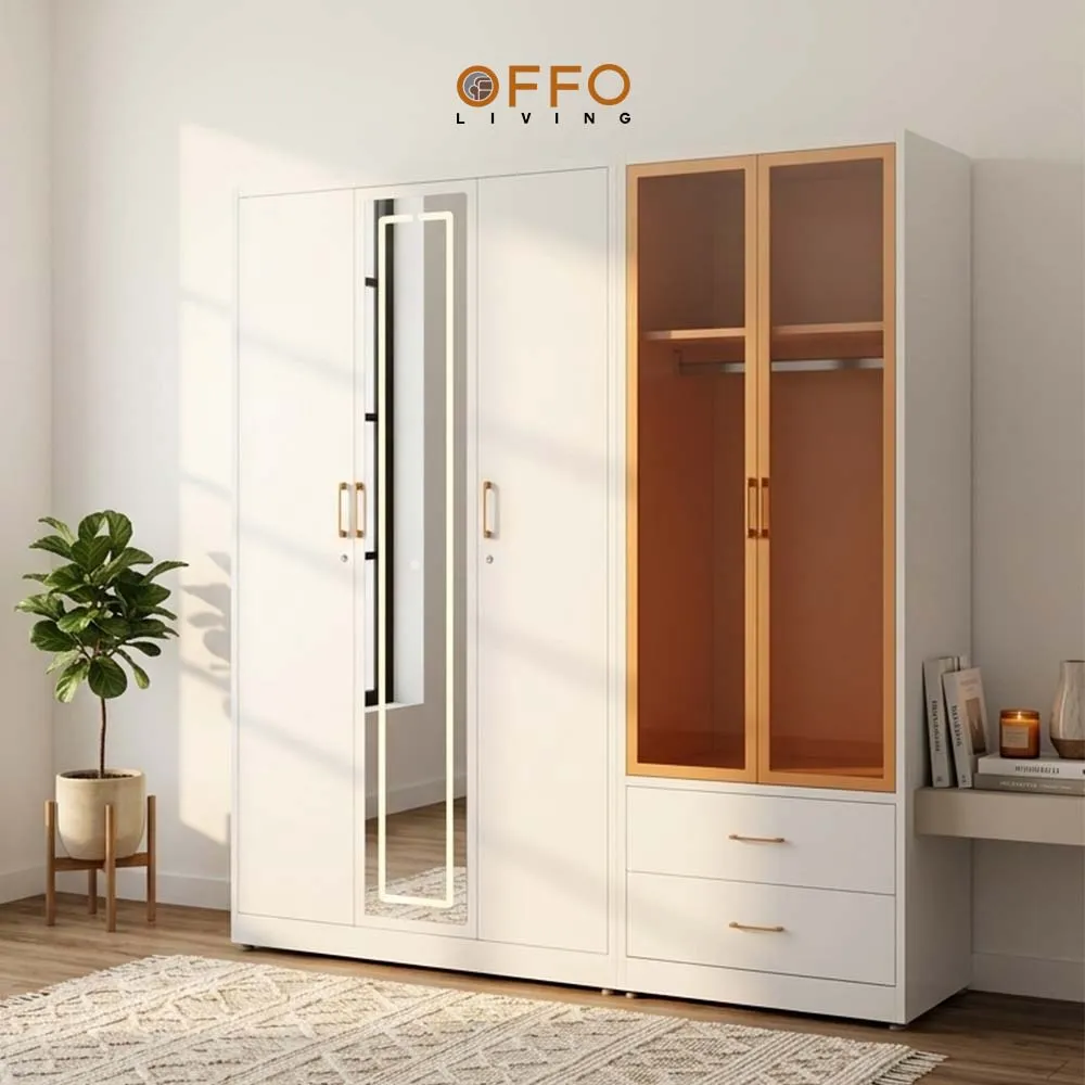 Lemari Pakaian Besi Premium - 5 Pintu Luxury