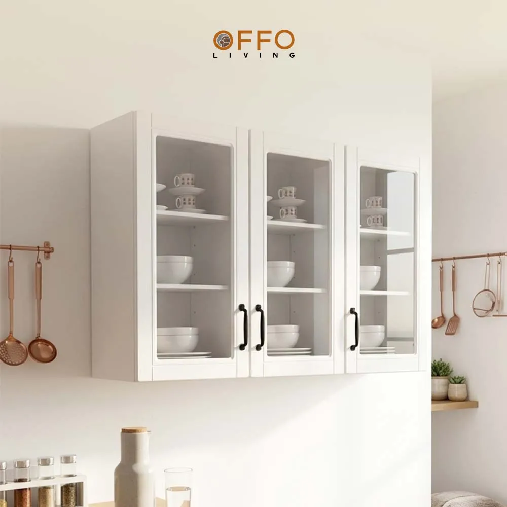 Kitchen Set Atas Mutiara 3 Pintu Kaca Minimalis