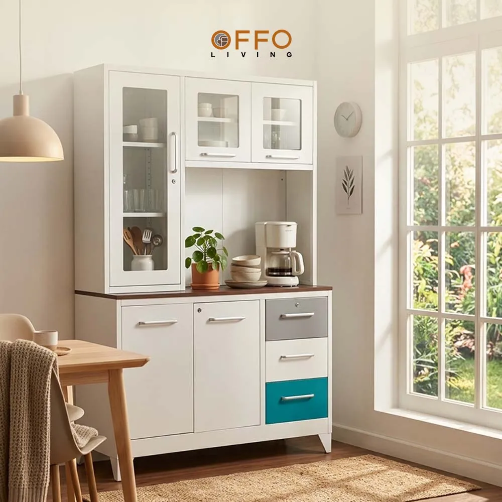 Lemari Dapur Besi Minimalis 120 - Pintu Kaca
