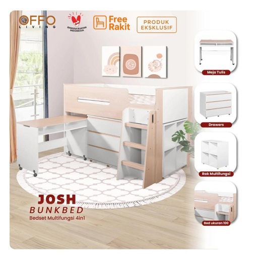Ranjang Tingkat Anak Josh 4 in 1