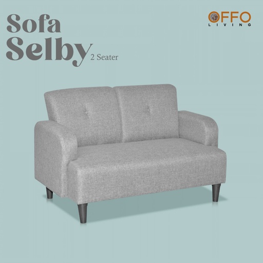Sofa Selby 2 Dudukan Cokelat