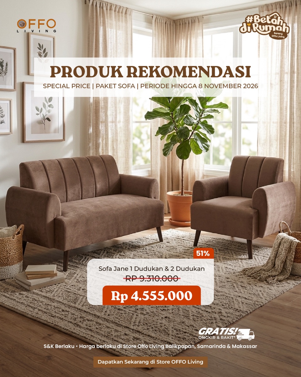 Sofa Jane 1 & 2 Dudukan – Special Price Rp4.555.000