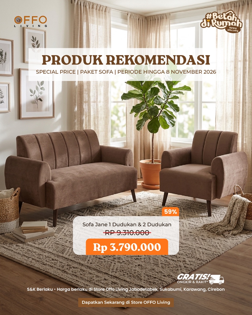 Sofa Jane 1 & 2 Dudukan – Special Price Rp3.790.000